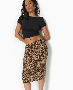Pimkie Jupe^Jupe En Jersey Longueur Genoux Motif Léopard -