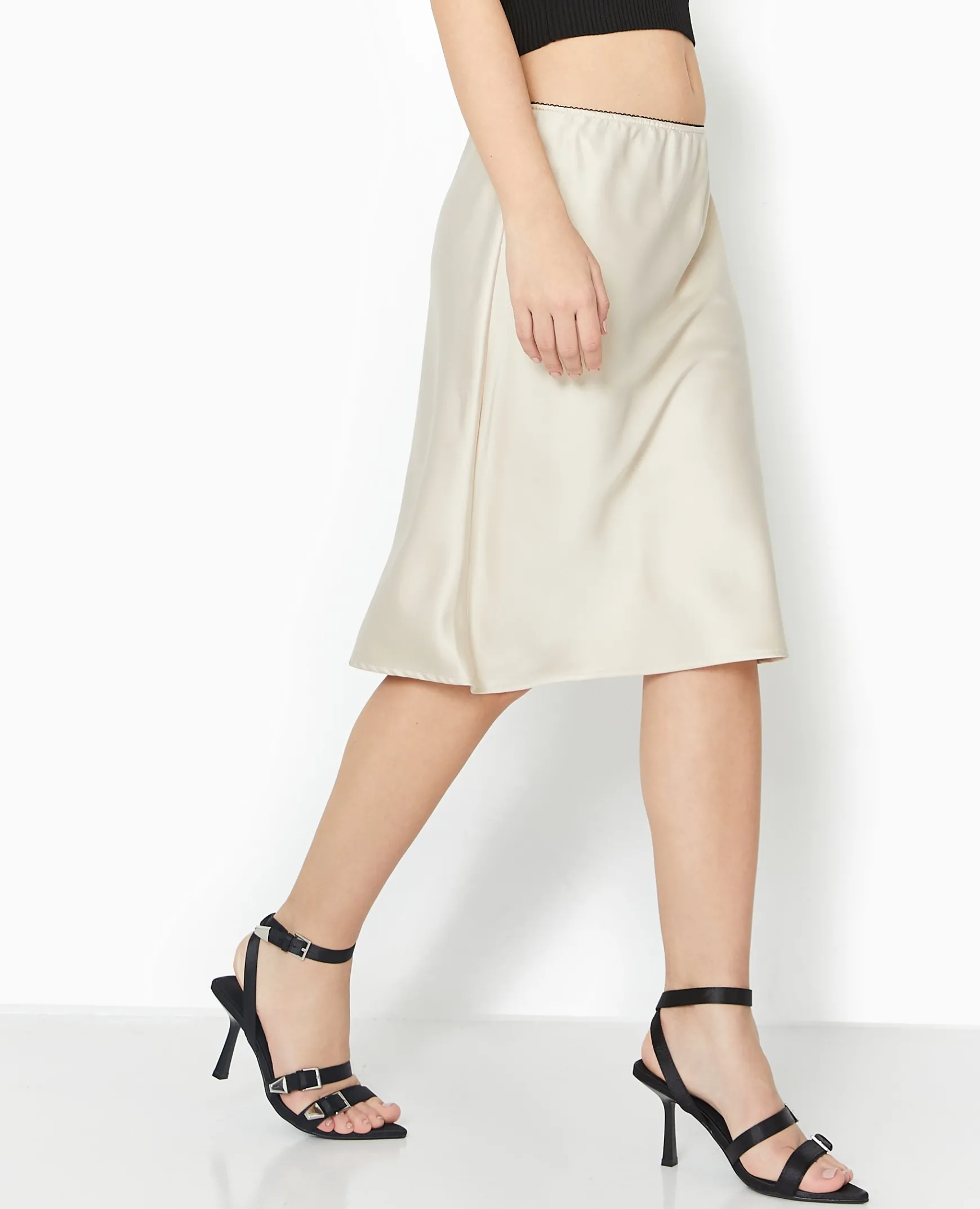 Pimkie Jupe^Jupe En Satin Longueur Genoux -