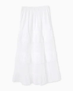 Pimkie Jupe^Jupe Longue Avec Volants Et Broderie Anglaise -