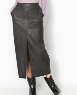Pimkie Jupe^Jupe Longue En Faux Cuir Used -