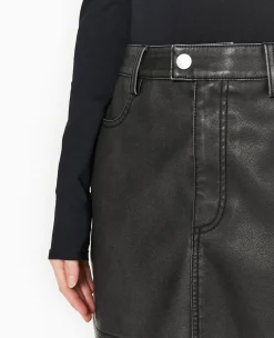 Pimkie Jupe^Jupe Longue En Faux Cuir Used Avec Poches -
