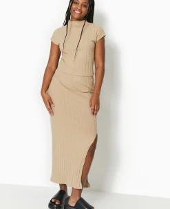 Pimkie Jupe^Jupe Longue En Maille Côtes Plates -