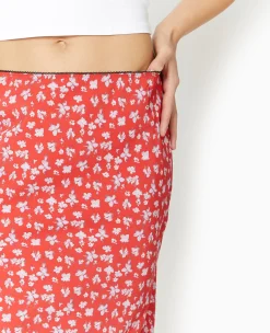 Pimkie Jupe^Jupe Longue En Tissu Fluide Motif Fleurs -