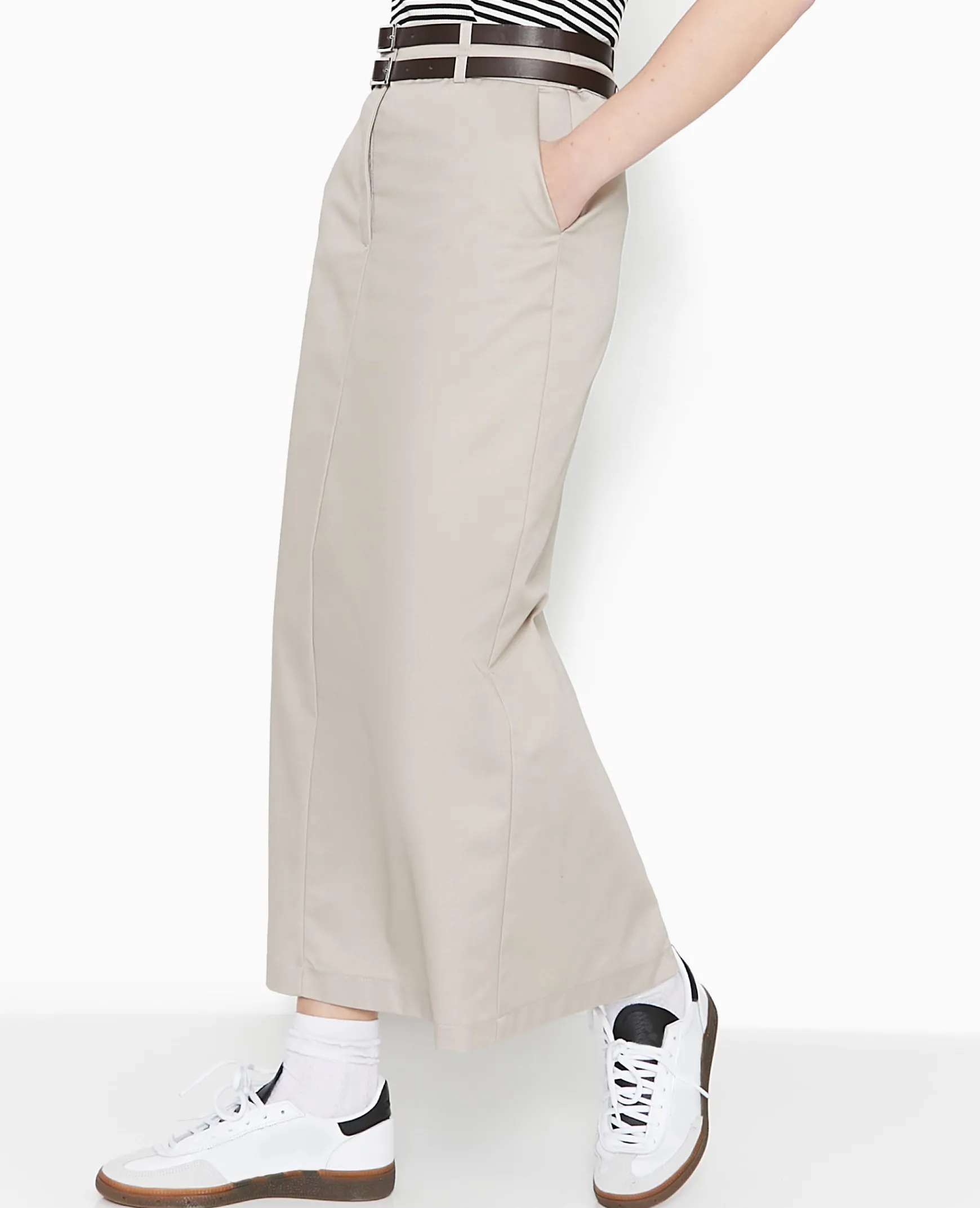 Pimkie Jupe^Jupe Longue En Toile Avec Ceintures -