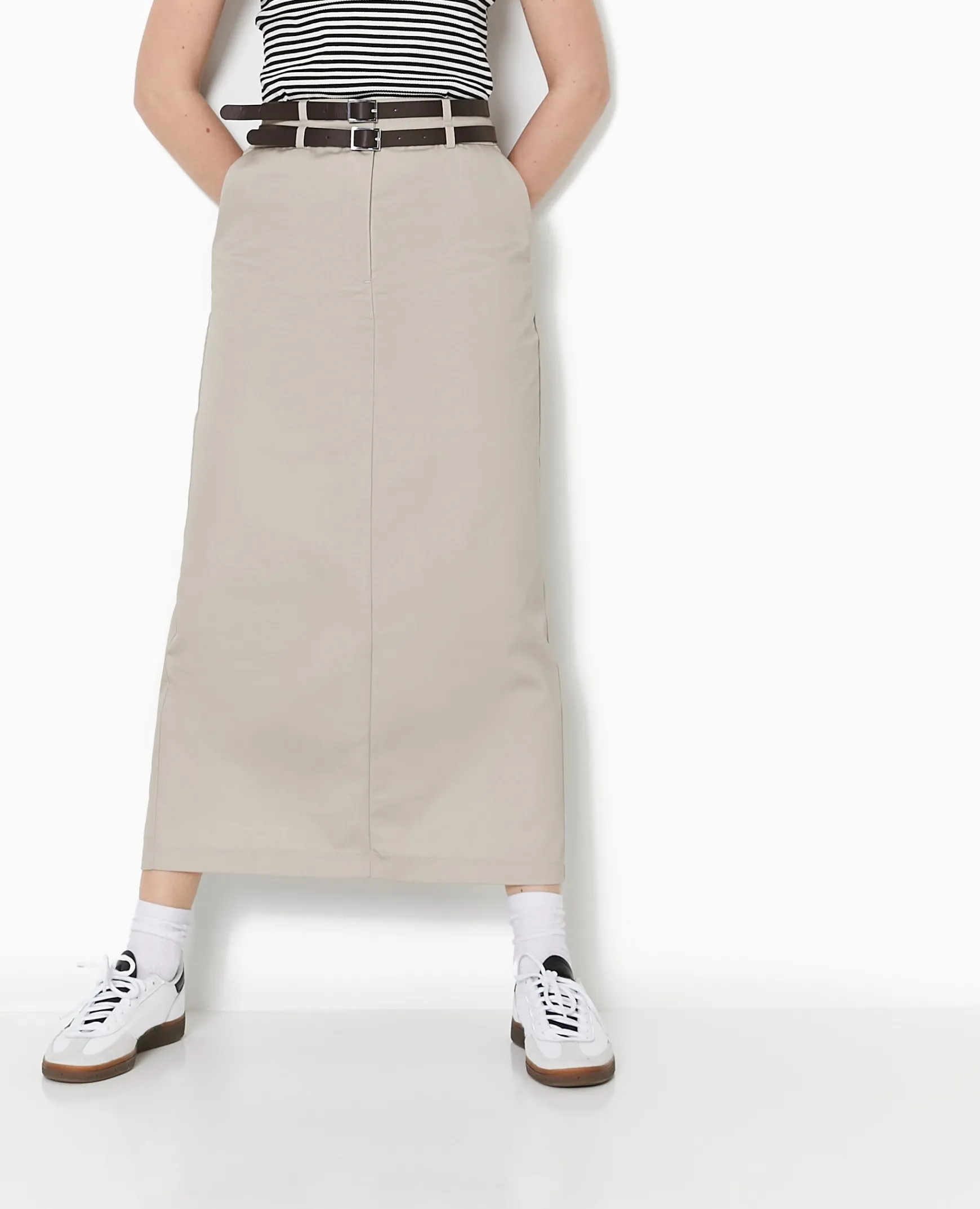 Pimkie Jupe^Jupe Longue En Toile Avec Ceintures -