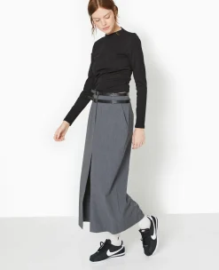 Pimkie Toute La Collection|Jupe^Jupe Longue Et Droite Avec Double Ceinture -