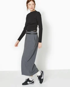Pimkie Toute La Collection|Jupe^Jupe Longue Et Droite Avec Double Ceinture -