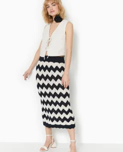 Pimkie Ensembles|Jupe^Jupe Longue Et Droite En Maille Ajourée -