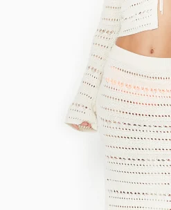 Pimkie Jupe^Jupe Midi En Maille Ajourée Façon Crochet -