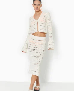 Pimkie Jupe^Jupe Midi En Maille Ajourée Façon Crochet -