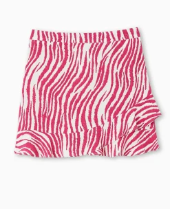 Pimkie Jupe^Jupe Volantée En Tissu Fluide Motif Zè;bre -