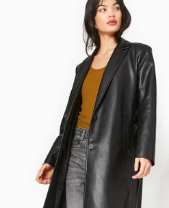 Pimkie Toute La Collection|Pimkie Positive^Manteau Long En Simili Cuir -