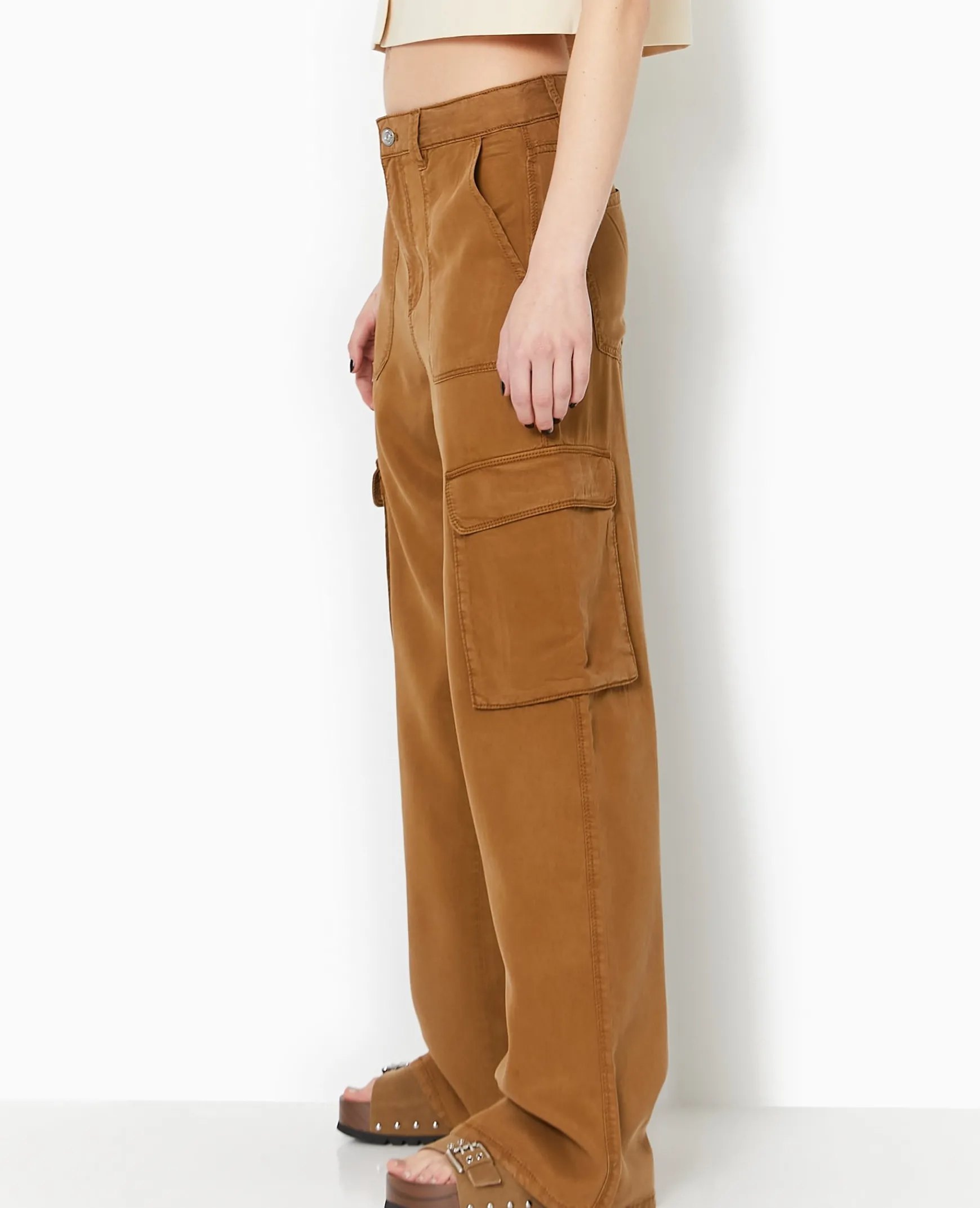Pimkie Pantalon^Pantalon Cargo En Tissu Fluide Tencel -