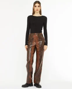 Pimkie Pantalon^Pantalon Droit En Simili Effet Python -