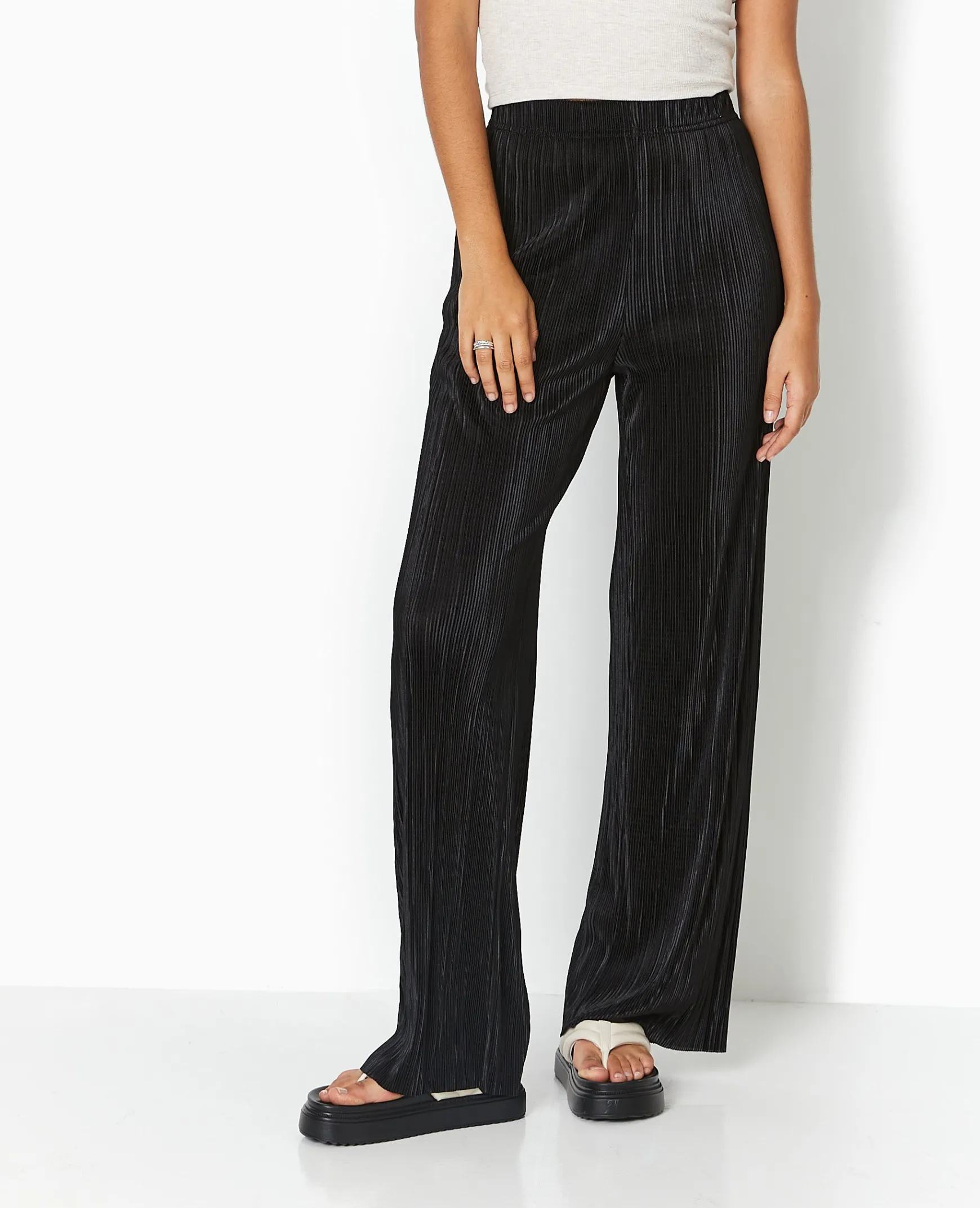 Pimkie Pantalon^Pantalon Large En Tissu Plissé Et Satiné -