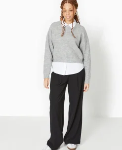 Pimkie Pimkie Positive|Pantalon^Pantalon Large Et Droit Avec Pinces -