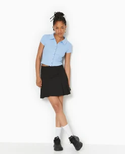 Pimkie Toute La Collection|T-Shirt Et Top^Polo Court Boutonnée En Maille Côtelée -