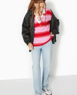 Pimkie Toute La Collection|T-Shirt Et Top^Polo Rayé Oversize Manches Longues -
