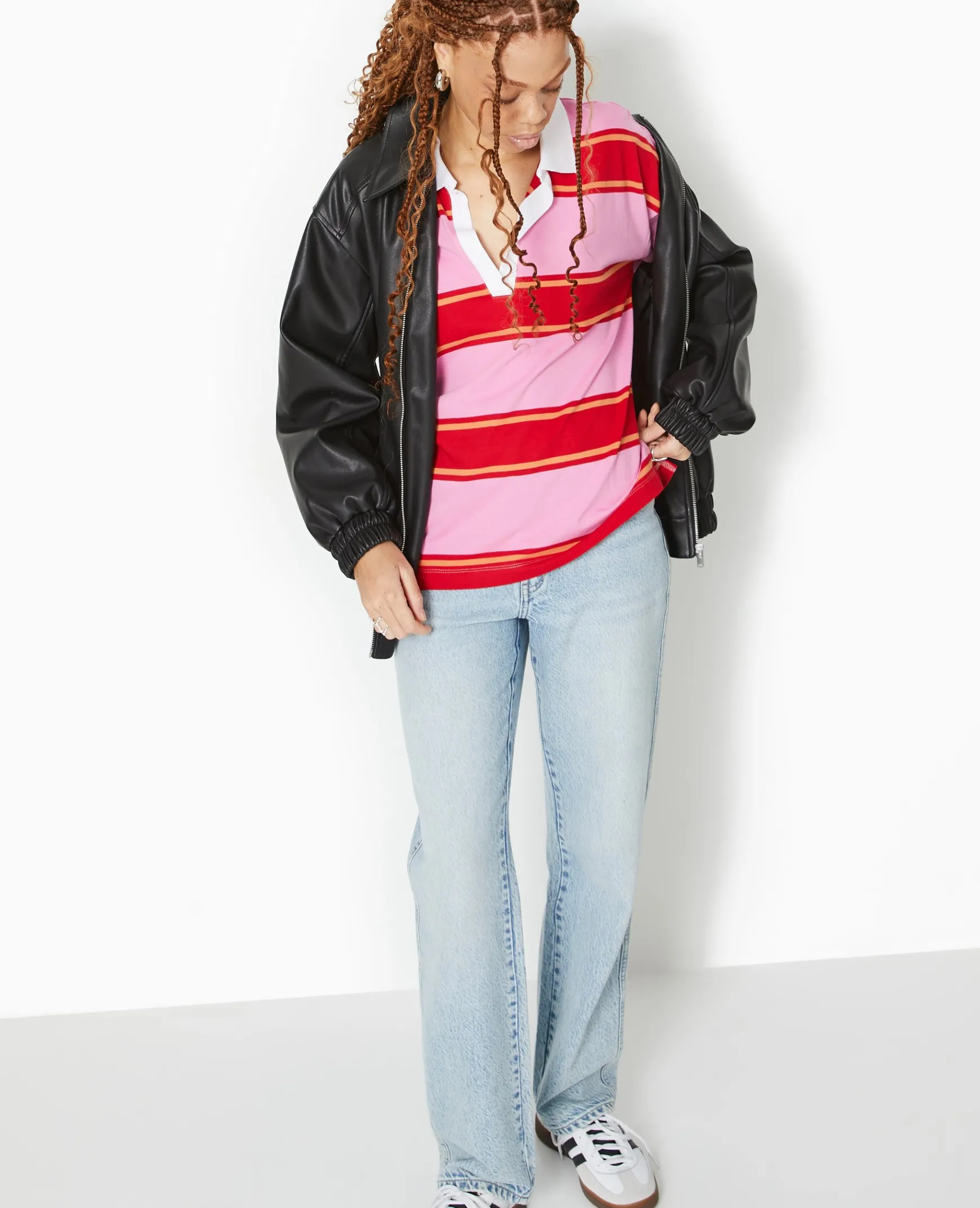 Pimkie Toute La Collection|T-Shirt Et Top^Polo Rayé Oversize Manches Longues -