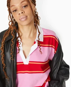 Pimkie Toute La Collection|T-Shirt Et Top^Polo Rayé Oversize Manches Longues -