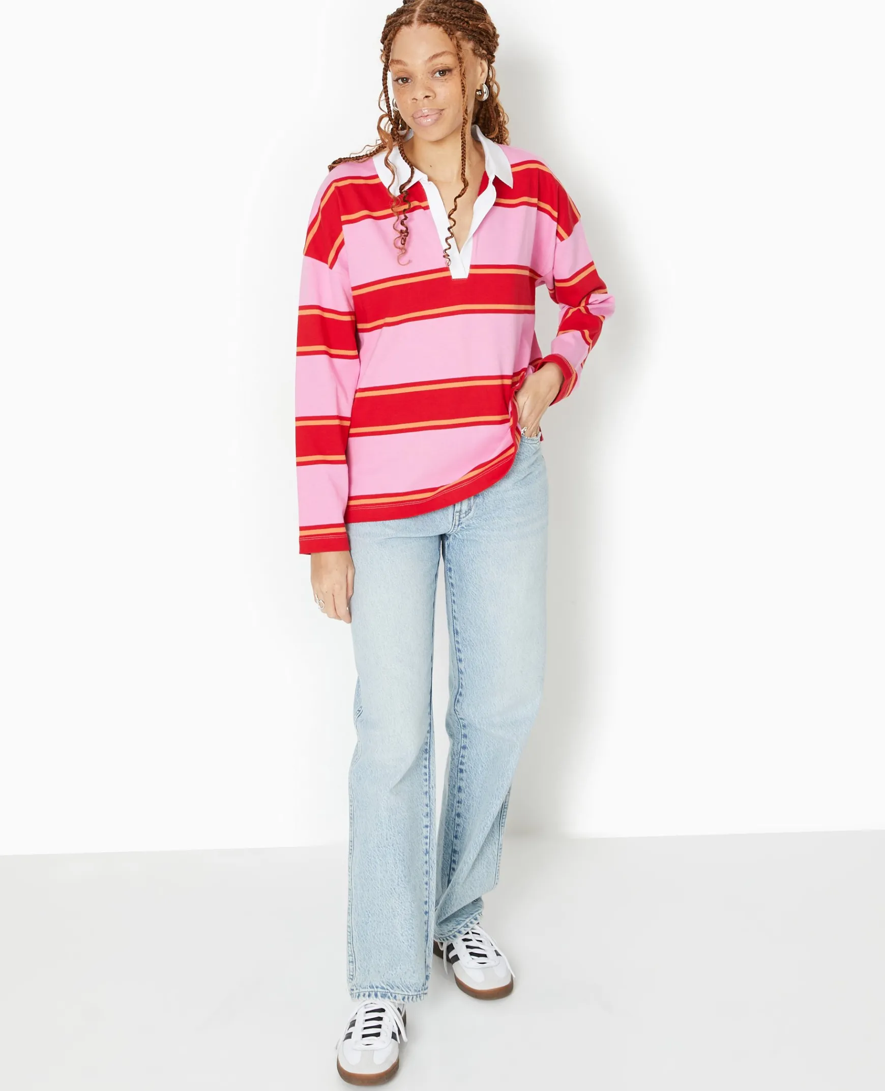 Pimkie Toute La Collection|T-Shirt Et Top^Polo Rayé Oversize Manches Longues -