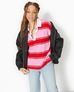 Pimkie Toute La Collection|T-Shirt Et Top^Polo Rayé Oversize Manches Longues -