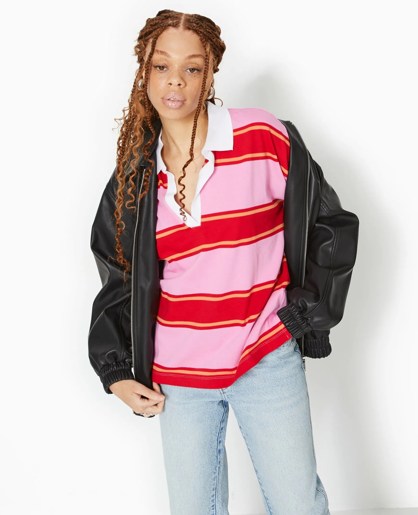 Pimkie Toute La Collection|T-Shirt Et Top^Polo Rayé Oversize Manches Longues -