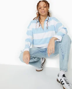 Pimkie Toute La Collection|T-Shirt Et Top^Polo Rayé Oversize Manches Longues -
