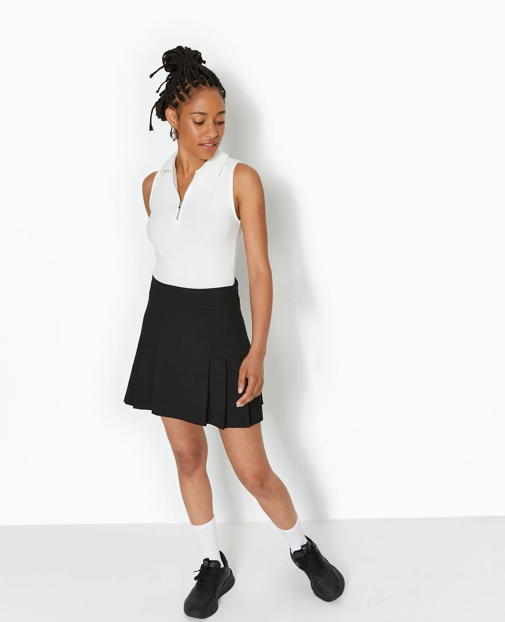 Pimkie Toute La Collection|T-Shirt Et Top^Polo Zippé Sans Manches En Maille Côtelée -