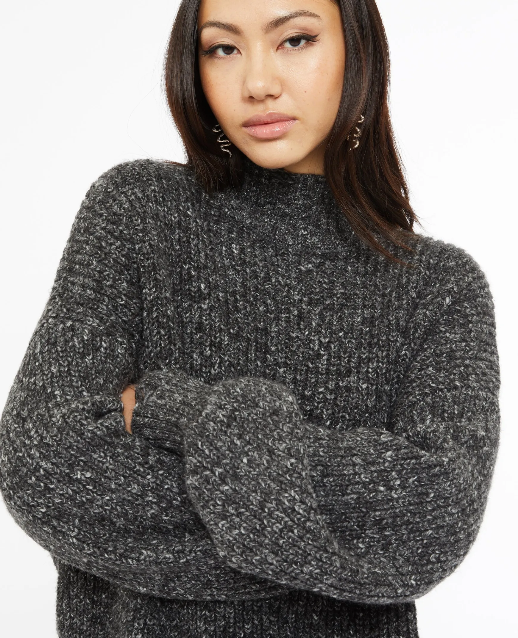 Pimkie Pull Et Gilet^Pull Col Montant Avec Détails Destroy -