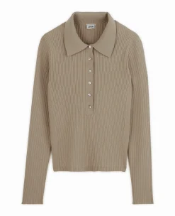 Pimkie Pull Et Gilet^Pull Col Polo En Maille Côtelée -