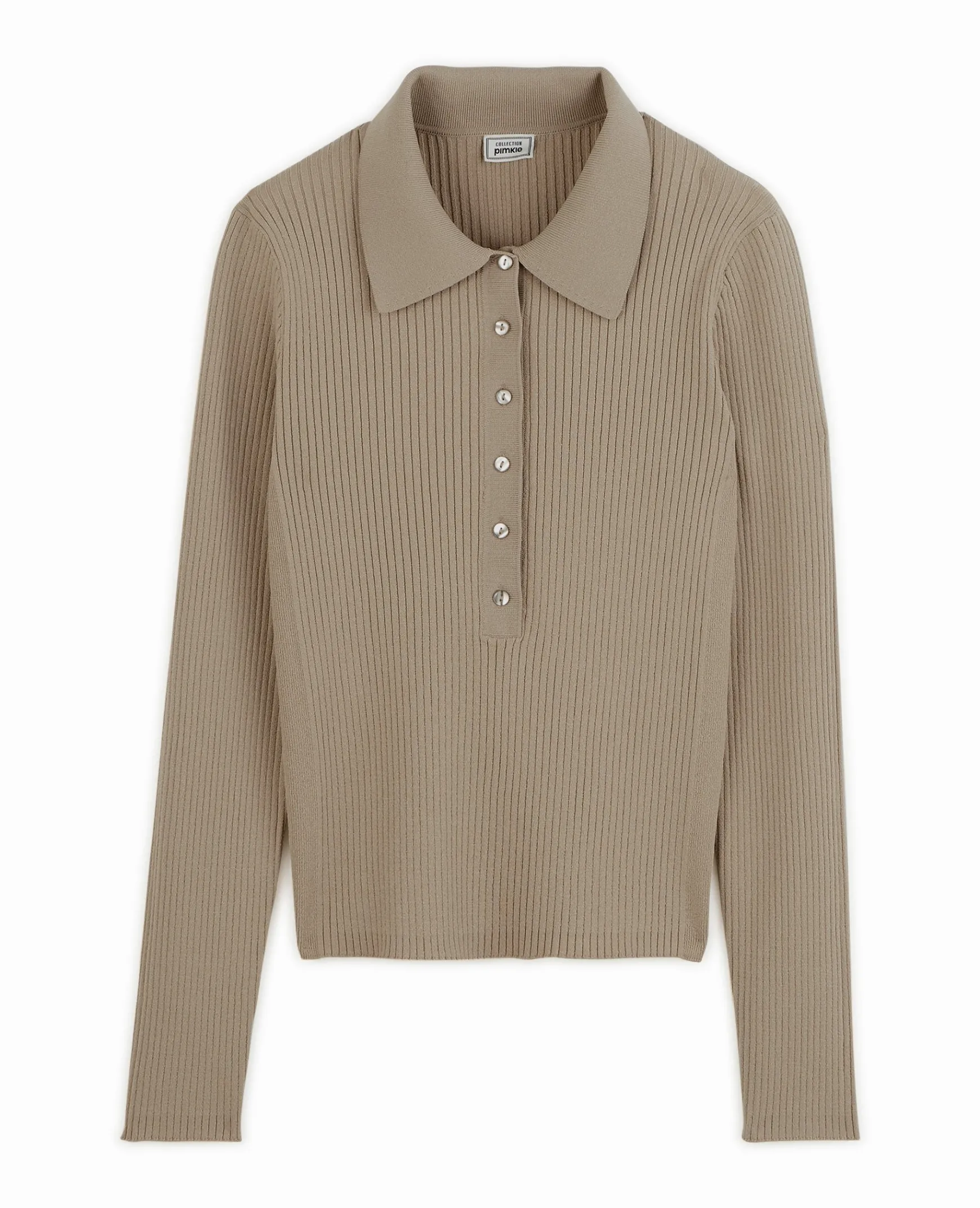 Pimkie Pull Et Gilet^Pull Col Polo En Maille Côtelée -