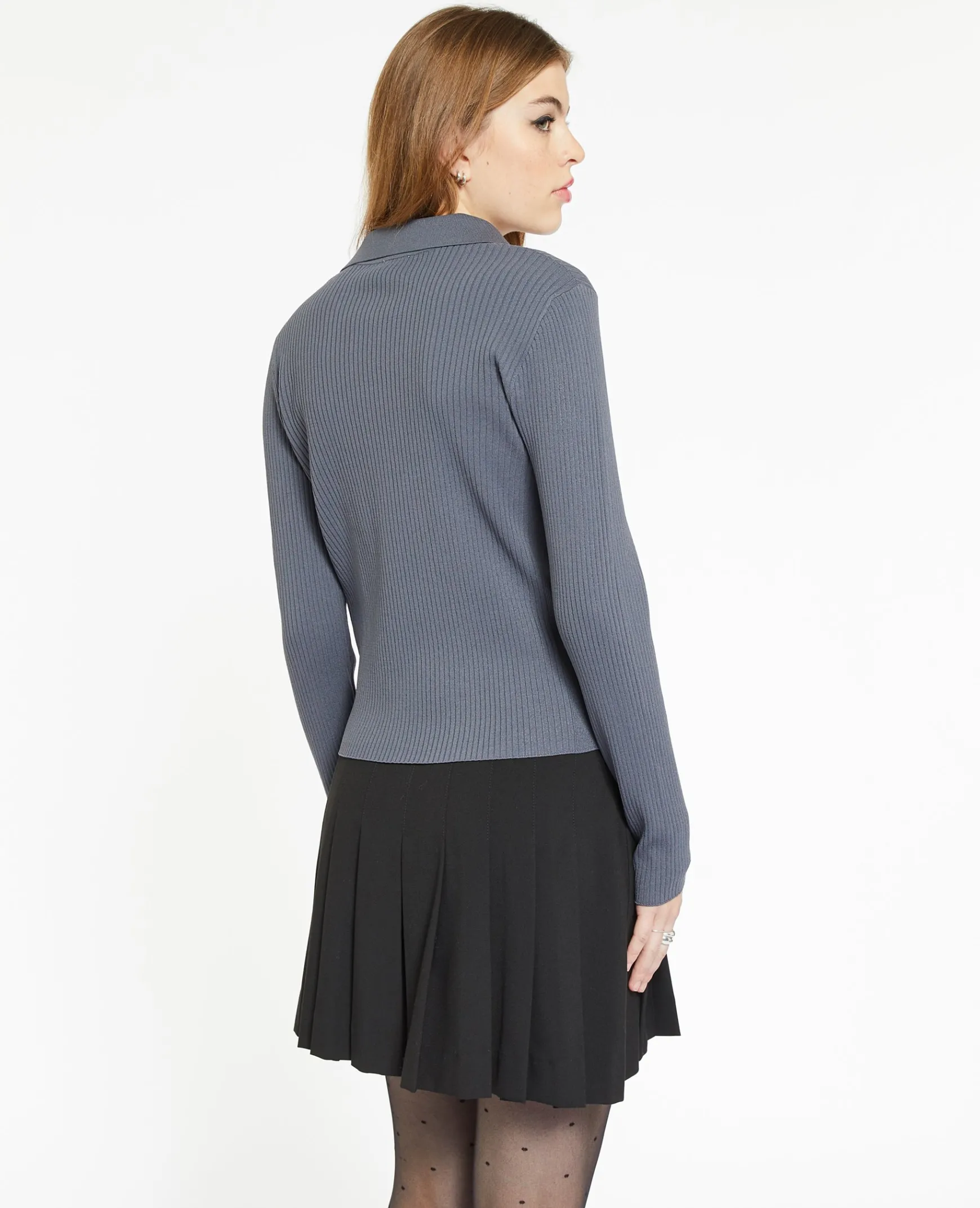 Pimkie Pull Et Gilet^Pull Col Polo En Maille Côtelée -