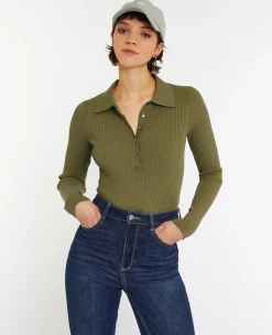 Pimkie Pull Et Gilet^Pull Col Polo En Maille Côtelée -