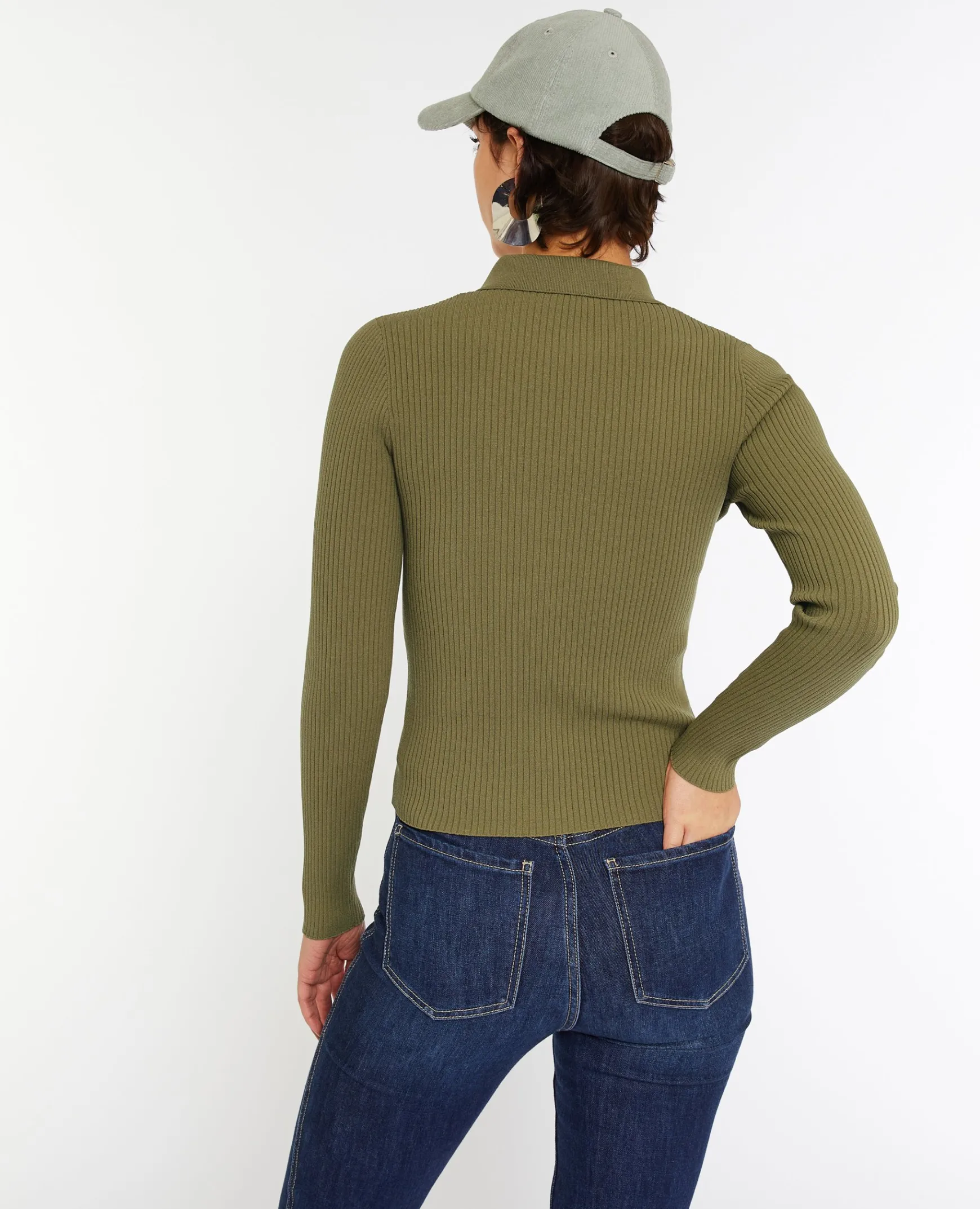 Pimkie Pull Et Gilet^Pull Col Polo En Maille Côtelée -