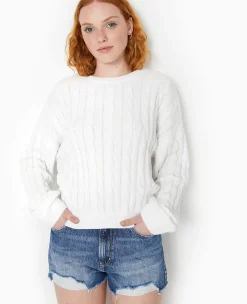 Pimkie Pull Et Gilet^Pull Col Rond En Maille Chenille Torsadée -