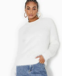 Pimkie Pull Et Gilet^Pull Col Rond En Maille Fluffy Et Poilue -