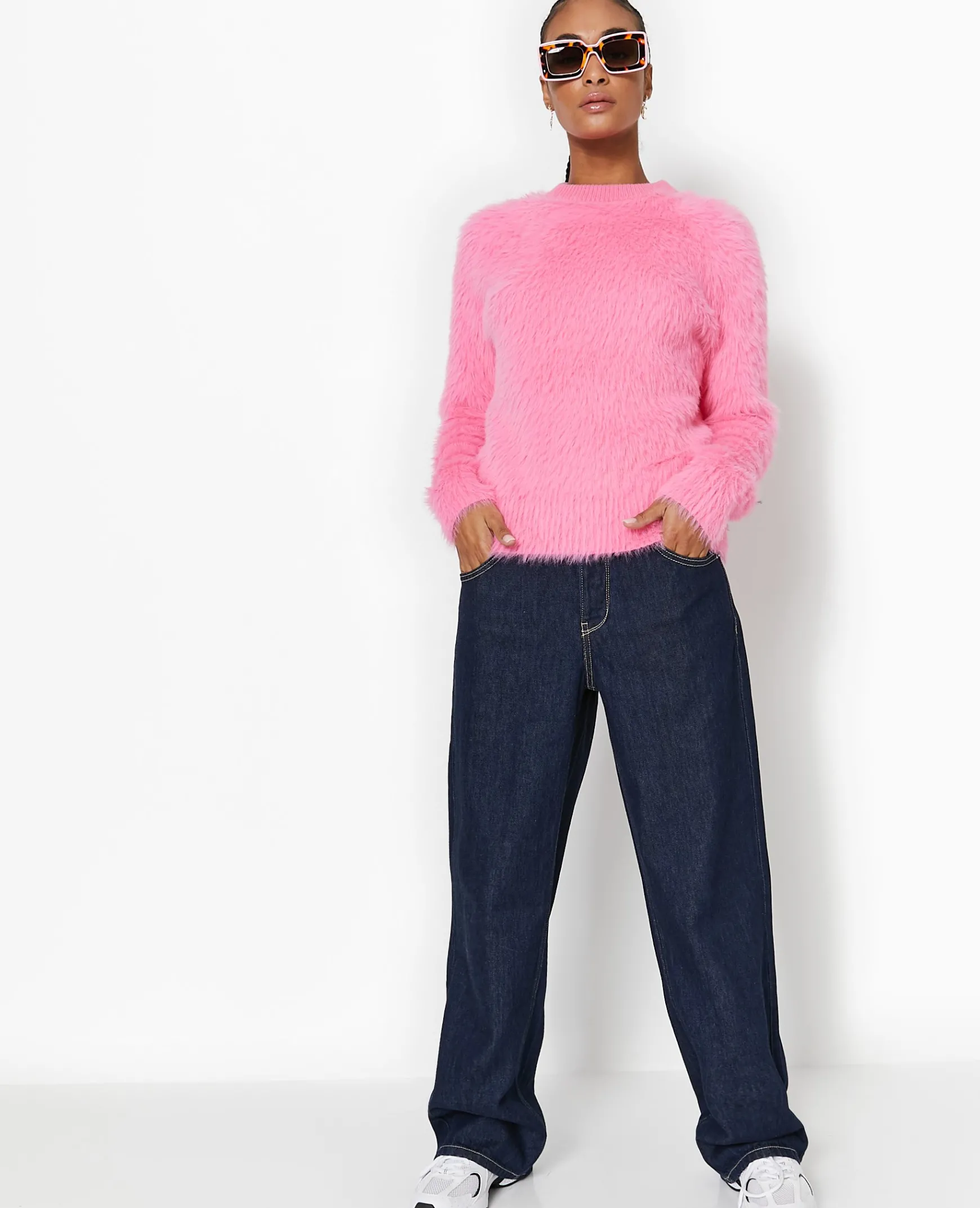 Pimkie Pull Et Gilet^Pull Col Rond En Maille Fluffy Et Poilue -