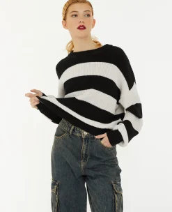Pimkie Pull Et Gilet^Pull Col Rond En Maille Rayée -