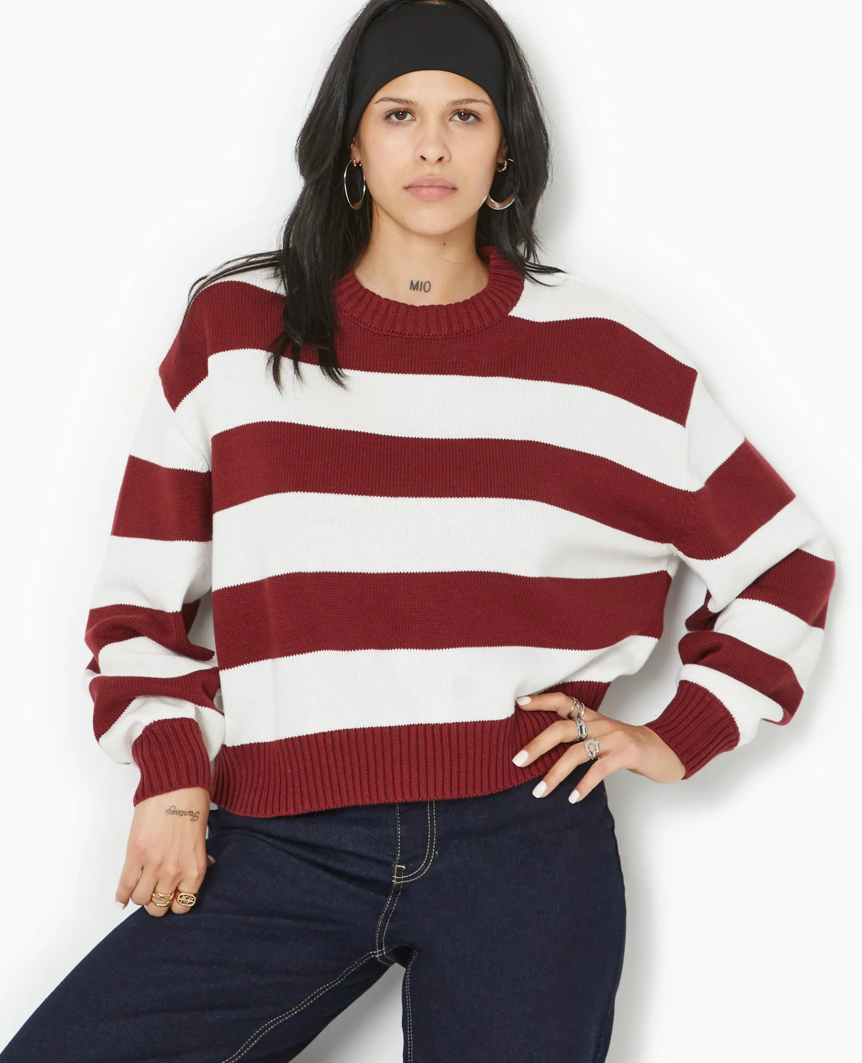 Pimkie Toute La Collection|Pull Et Gilet^Pull Col Rond En Maille Rayée -