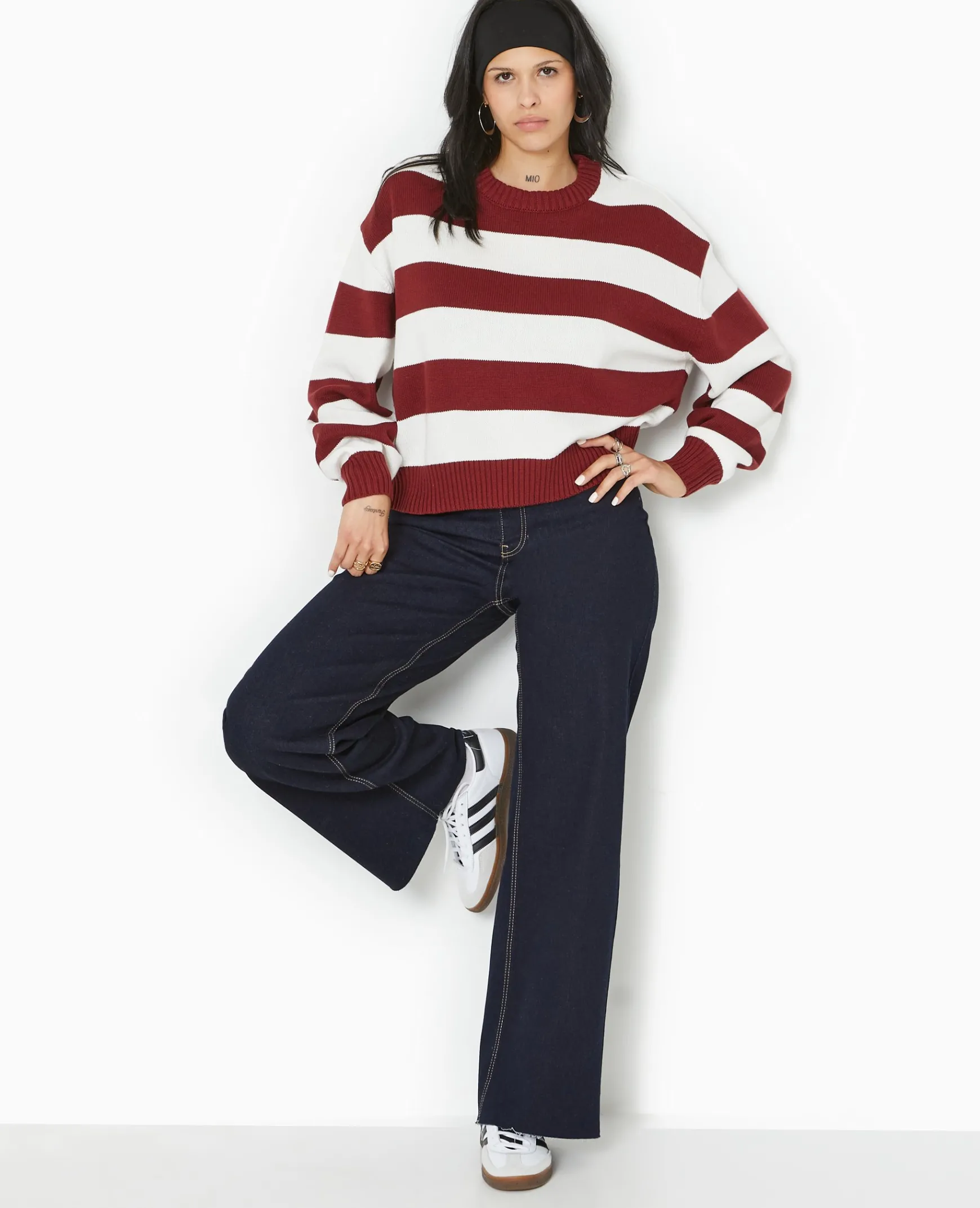Pimkie Toute La Collection|Pull Et Gilet^Pull Col Rond En Maille Rayée -