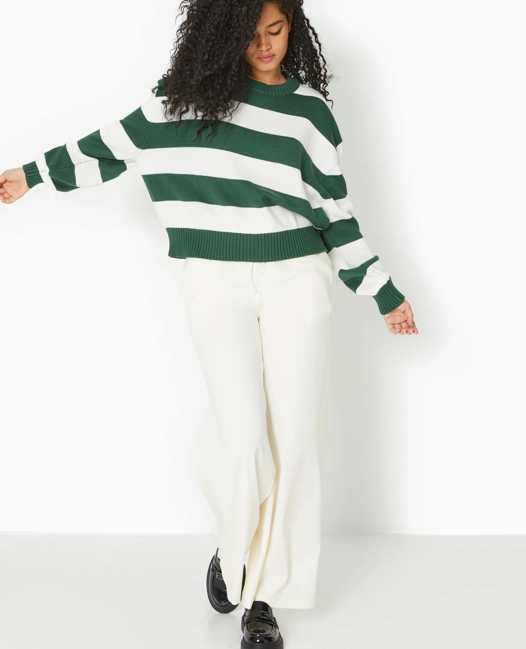 Pimkie Pull Et Gilet^Pull Col Rond En Maille Rayée -