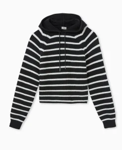 Pimkie Pull Et Gilet^Pull Court Rayé Avec Capuche -