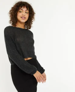 Pimkie Pull Et Gilet^Pull Cropped En Maille Transparente -