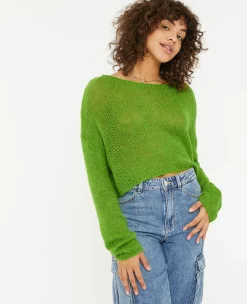 Pimkie Pull Et Gilet^Pull Cropped En Maille Transparente -