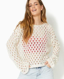 Pimkie Pimkie Positive|Pull Et Gilet^Pull En Maille Ajourée Manches Flare -