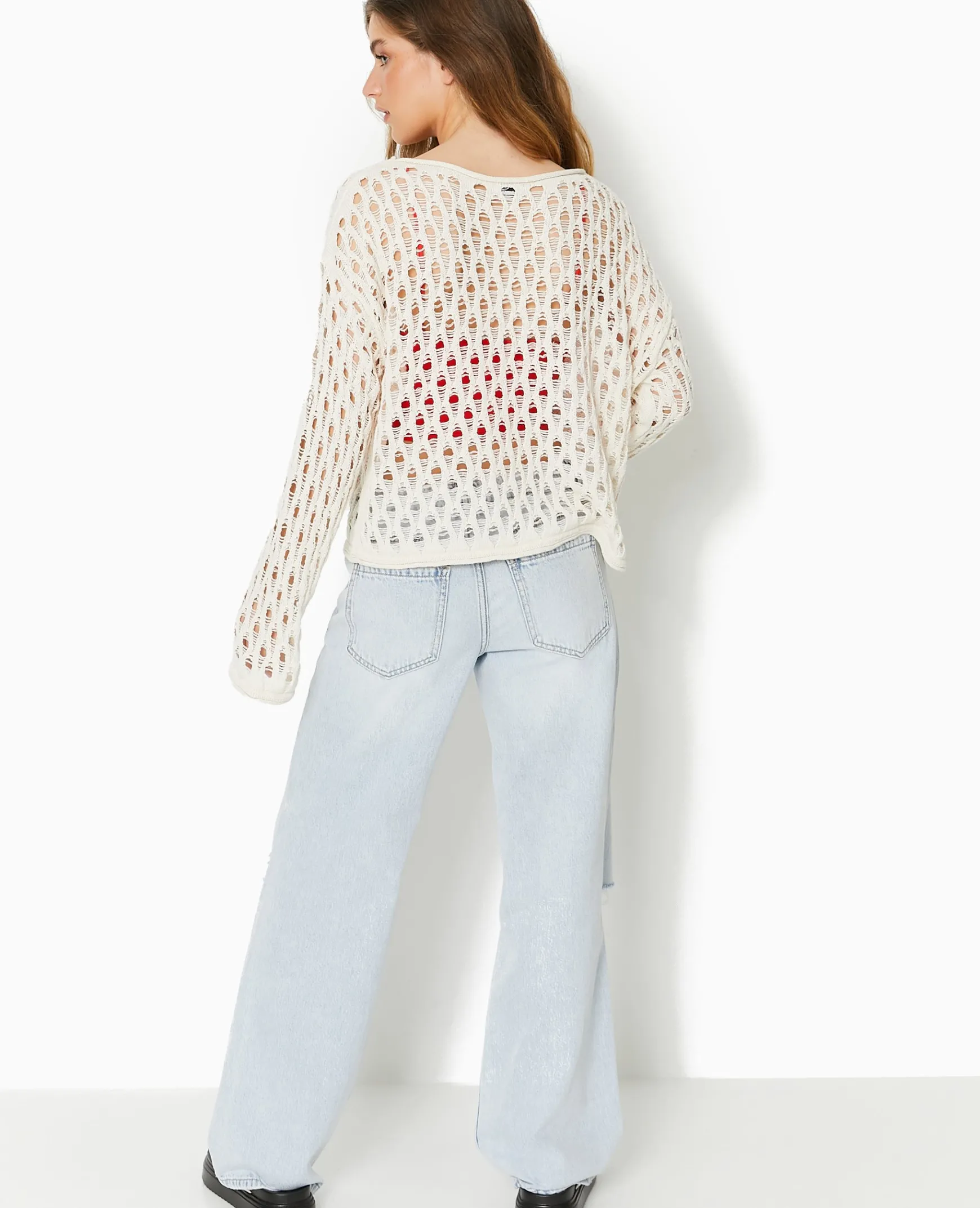Pimkie Pimkie Positive|Pull Et Gilet^Pull En Maille Ajourée Manches Flare -