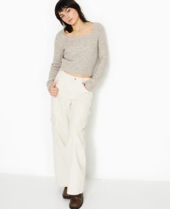 Pimkie Pimkie Positive|Pull Et Gilet^Pull En Maille Encolure Carrée -
