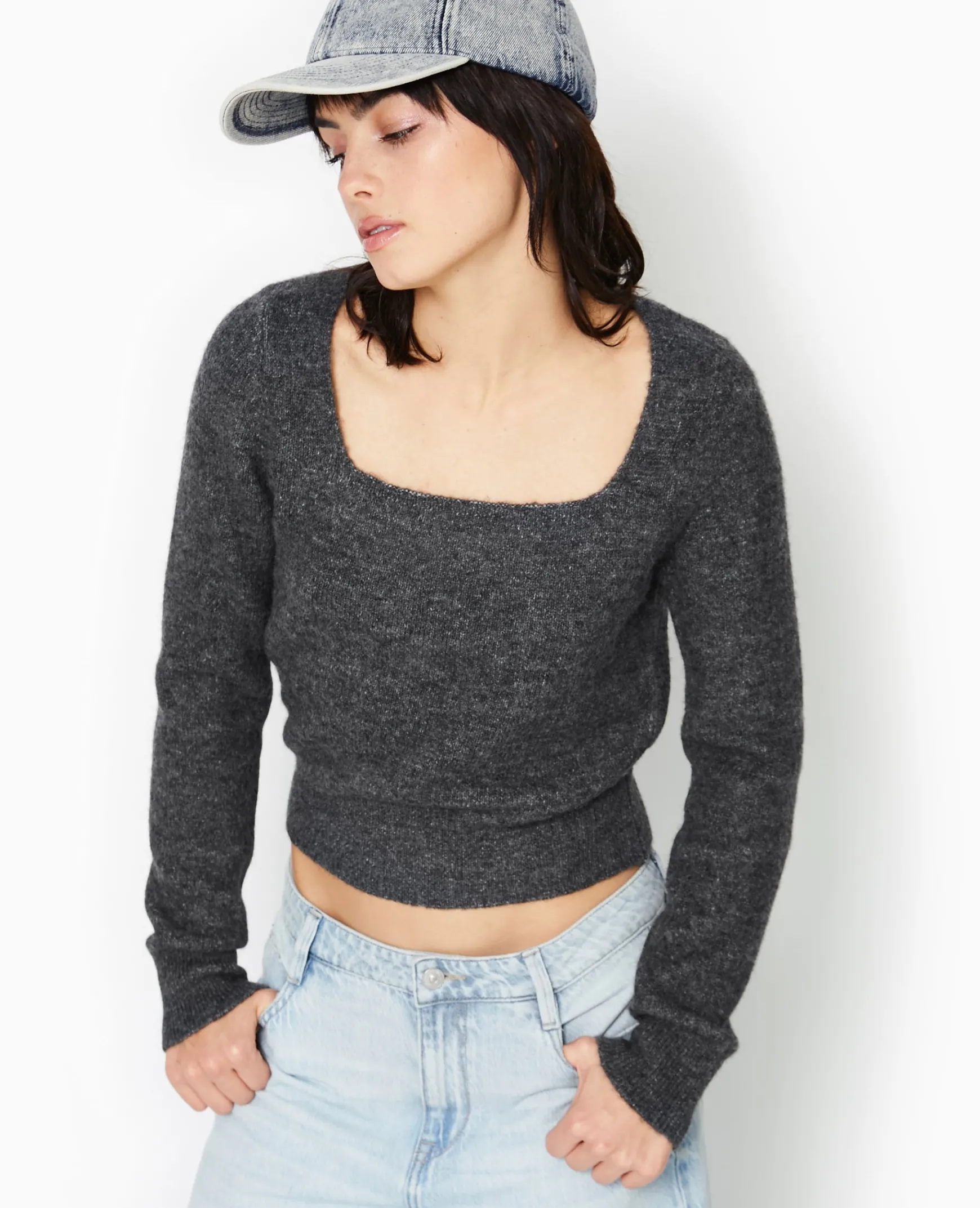 Pimkie Pimkie Positive|Pull Et Gilet^Pull En Maille Encolure Carrée -