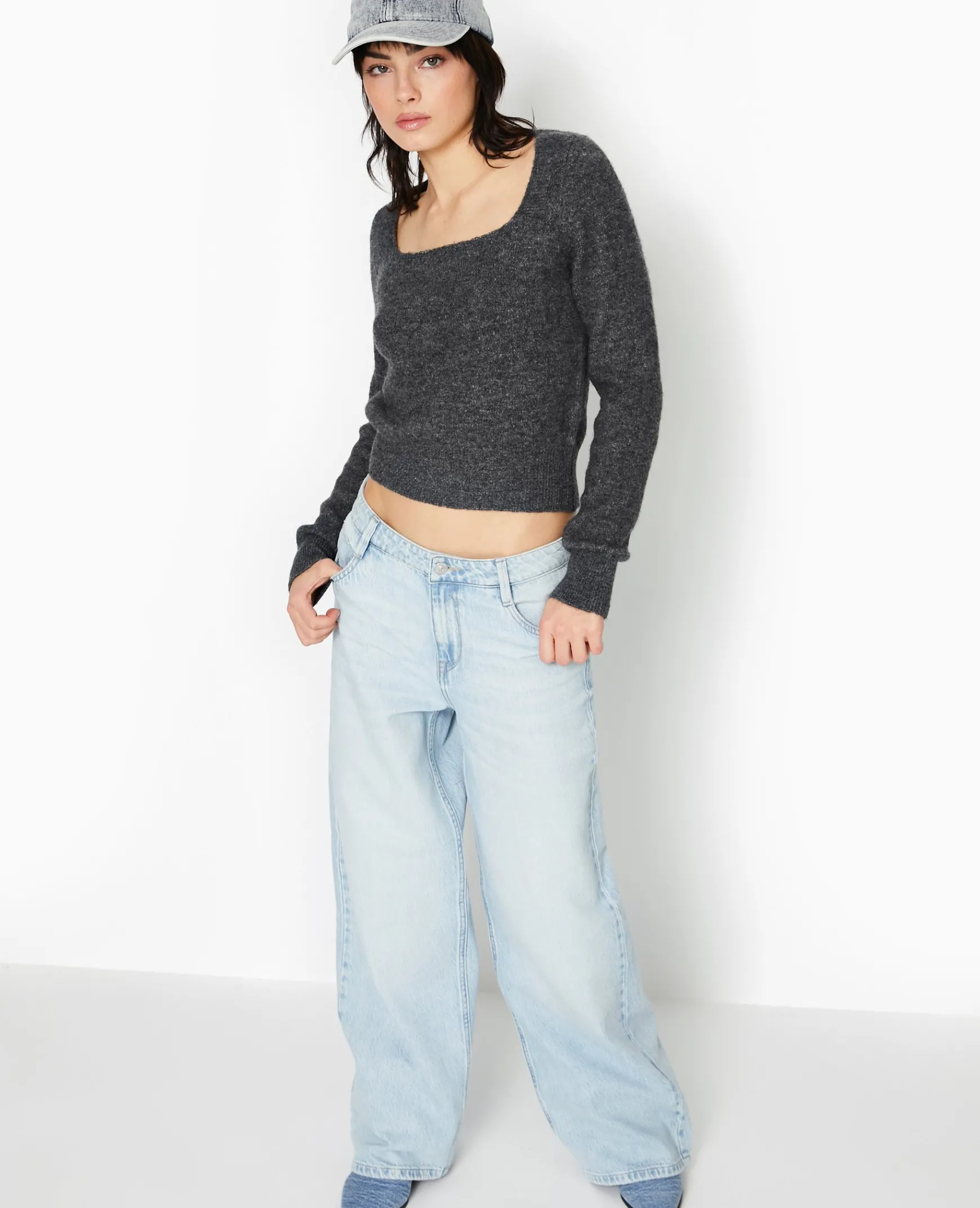Pimkie Pimkie Positive|Pull Et Gilet^Pull En Maille Encolure Carrée -